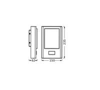OSRAM aplique LED para exterior con sensor ENDURA STYLE ENTRANCE grafito