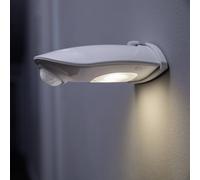 OSRAM Lámpara LED para puerta con sensor de movimiento, funciona con pilas, 4000 K, 40 lm, 0,95 W, IP54, color plata, para zonas de entrada y aplicaciones exteriores