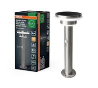 OSRAM Aplique solar LED de exterior ENDURA Style de acero inoxidable, sensor de movimiento y luz, 3 modos, IP44, diseño elegante para terraza y jardín