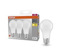 OSRAM Lámpara LED base CLASSIC A 60 FR con casquillo E27, forma de bombilla, paquete triple, 8.5W, 806lm, 2700K, luz blanca cálida, baja emisión de calor, optimo consumo de energía, larga vida