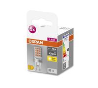 OSRAM Base PIN bombilla LED bi-pin G9 4,2 W 470 lm, paquete de 5 unidades