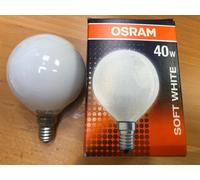 OSRAM BELLALUX MINI-GLOBO G60 SUAVE CON E14 40W OPAL Bombilla BELLA REGULABLE