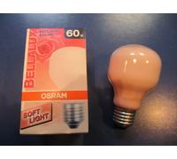 OSRAM Bellalux Soft Luz Rosa BELLA T60 230V E27 60W Hecho En Francia Regulable