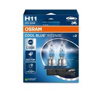 OSRAM Bombilla Azul Intenso H11 12V/55W - x2, blanco