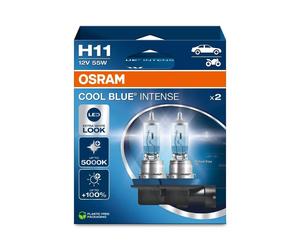 OSRAM Bombilla Azul Intenso H11 12V/55W - x2, blanco