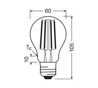 OSRAM bombilla convencional E27 2.2W filamento 2,700K 470lm 2-pack