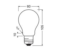 OSRAM bombilla convencional E27 2.2W mate 2,700K 470lm 2er True