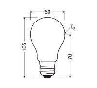 OSRAM bombilla convencional E27 5W mate 4,000K 1055lm 2pcs