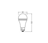 OSRAM bombilla convencional E27 8W mate 2700K luz de emergencia recargable True