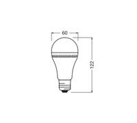 OSRAM bombilla convencional E27 8W mate 4000K luz de emergencia recargable True