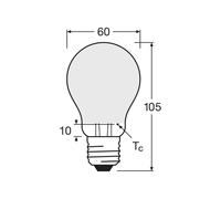 OSRAM bombilla convencional mate E27 6.5W 827 paquete de 4 True