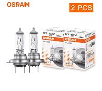 OSRAM-bombilla halógena para faro delantero de coche, lámpara antiniebla, 2 piezas, H1, H3, H4, H7, 3200K, 12V, línea Original, color amarillo, OEM, hecha en China