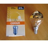 OSRAM Bombilla Incandescente Decorativa Tipo Gota P45 E14 25W Gold