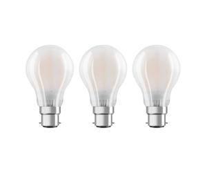 OSRAM bombilla LED B22d Classic 827 6,5W set3 mate EC:EPREL:523073