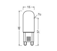 OSRAM Bombilla LED bi-pin G9 1,8 W transparente 2.700 K