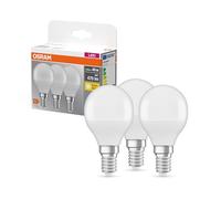 Osram bombilla LED, casquillo: E14, Blanco cálido | 2700 K | 4.9 W | Repuestos para bombilla de 40 W, acabado mate, LED Base Esferica