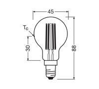 OSRAM bombilla LED con filamento E14 3.8W 2700K 806lm