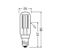 OSRAM bombilla LED con filamento especial T E14 6.5W 827 claro EC:EPREL:1856548