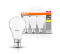 Osram Bombilla LED de 8.5 W equivalente a 60 Vatios, mate, Paquete de 3
