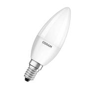 Osram Bombilla LED E14 BASE Classic B 40 - 4,9 W - 40 W equivalente a incandescente, bombilla LED vela/mate, blanco cálido - 2700 K, paquete de 3