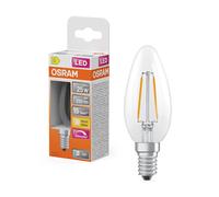 Osram bombilla LED E14 filamento transparente regulable 2700K de 1,8 W (25 W)