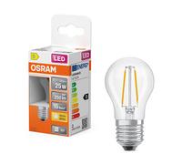 Osram Bombilla LED E27 | Esférica P45 | Filamento | Transparente | 2700K | 1,8 W (25 W)
