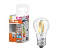 Osram Bombilla LED E27 | Esférica P45 | Filamento | Transparente | 6500K | 3,4 W (40 W)