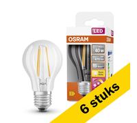 Osram bombilla LED E27 filamento transparente regulable 4W (40W) | Pack 6 uds