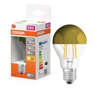 Osram Bombilla LED E27 | Pera A60 | Filamento | Espejo de extremo | Dorado | 2700K | 4W (35W)