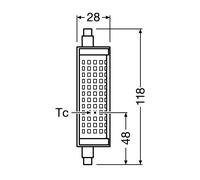 OSRAM bombilla LED R7s 19W 2.700K atenuable EC:EPREL:522895