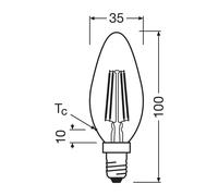 OSRAM Bombilla LED vela mate E14 3.8W 4000K 806lm EC:EPREL:1867677