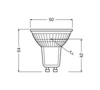 OSRAM bombilla reflectora LED GU10 4.3W 36° 827 claro True