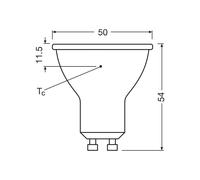 OSRAM bombilla reflectora LED GU10 6.9W 120° 830 claro EC:EPREL:522980