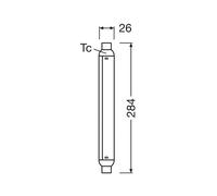 OSRAM bombilla tubular LED S15, S19, 28,4 cm, 7 W, 2.700 K