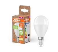 OSRAM Bombillas LED E14,LED Star P60 Reciclaje 7,5W, 2700K blanco cálido, mate, 806 lm, 40% plástico reciclado, reemplaza bombillas tradicionales de 60W