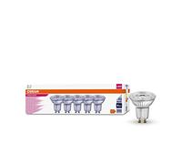 Osram Bombillas reflectoras LED con casquillo GU10, ahorro de energía, larga vida útil 15.000 H, ángulo de haz de 36°, blanco cálido, PAR16 50 36°, 4,3 W/3000 K, GU10 en paquete de 5