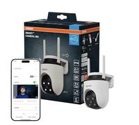 OSRAM Cámara Exterior Smart+ WiFi 360° 4MP 2K IP65 Exterior Blanco Cámara Exterior Smart+ WiFi 360° 4MP 2K IP65, panorámica e inclinación, visión Nocturna 10 m, Compatible con Alexa, para Exteriores