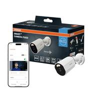 OSRAM Cámara Exterior Smart+ WiFi 4MP 2K IP67 visión Nocturna Blanca Cámara Exterior Smart+ WiFi 4MP 2K IP67, visión Nocturna 10m, Audio bidireccional, Ethernet, Compatible con Alexa
