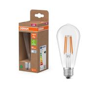 OSRAM con forma clásica de globo, con filamento LED decorativo en diseño esmerilado, A, E27, 7,2 W, 1521 lm, 6500 K, luz blanca diurna. Sin calentar, 100% luz inmediatamente.