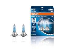 OSRAM COOL BLUE INTENSE H7, +100% más de brillo, hasta 5.000K, lámpara de faro halógena, aspecto LED, caja plegable colgante (2 lámparas)