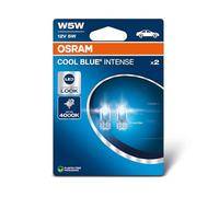 OSRAM COOL BLUE INTENSE W5W, hasta 4.000K, lámpara de señalización halógena, doble blister (2 lámparas)