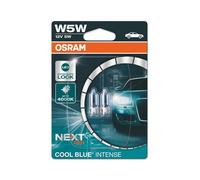 OSRAM COOL BLUE INTENSE W5W, hasta 4000 K, lámpara halógena de señalización, blíster doble (2 lámparas), 2825CBN-02B