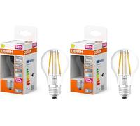 OSRAM Dimmbare Filament LED Lampe mit E27 Sockel, Kaltweiss (4000K), klassische Birnenform, 12W, Ersatz für 100W-Glühbirne, klar, LED Retrofit CLASSIC A DIM (Paquete de 2)