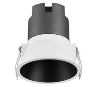 OSRAM Downlight empotrable SPOT TWIST, negro, 10W, 800lm, 830 WT, 93mm de diámetro, color de luz blanco cálido, hasta un 90% de ahorro de energía en comparación con los downlights halógenos, fácil