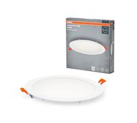 OSRAM Downlight Slim 225mm, luz LED empotrable, 22W, blanco neutro 4000K, 2000 lúmenes, diseño plano, IP20, fácil instalación para salones y cocinas