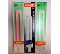 Osram Dulux S 9W G23 Bombilla Tubo Fluorescente Rot Verde Azul