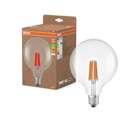 OSRAM en forma clásica de mini vela, con filamento LED decorativo en diseño esmerilado, A, E27, 7.2 W, 255 lm, 4000 K, blanco frío. Sin calentar, 100% luz inmediatamente.