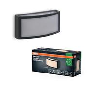 OSRAM ENDURA CLASSIC CUADRA lámpara de exterior, casquillo E27, gris oscuro, aluminio, instalación fácil y rápida, difusor mate, clase de protección IP65, uso exterior