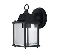 OSRAM ENDURA Classic - Lámpara de exterior S E27, color negro, aluminio fundido a presión, cristal transparente, IP43, sin bombilla, apta para instalación en exteriores