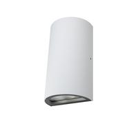 OSRAM ENDURA Style luminaria exterior LED con salida luz arriba/abajo, redonda, blanca, aluminio, IP44, fachadas y entradas